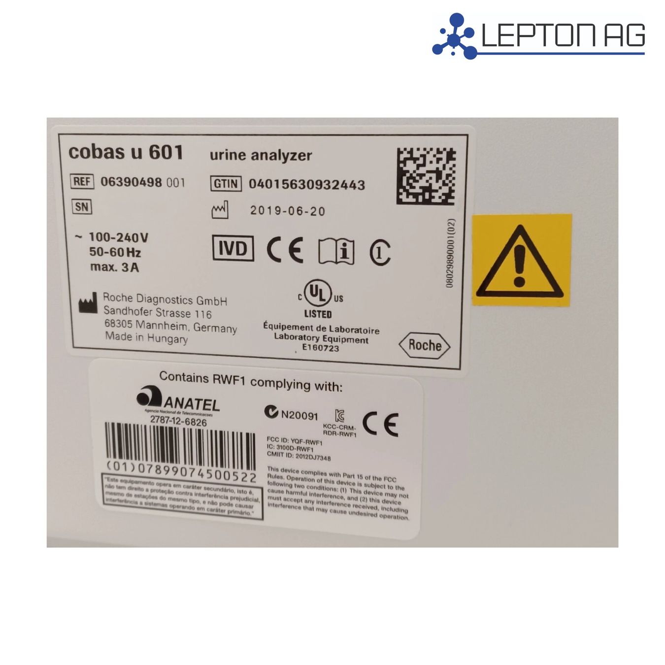 Accessori da laboratorio: Roche Cobas 6500 Automated urine analyzer – Usato da Niederdorf venduto da LeptonAG_Labor 4