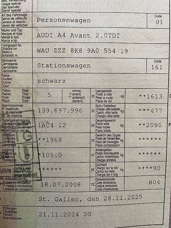 Automobili: Audi a4 ab mfk, vollservise – Usato da Buchs SG venduto da Edem_888 3
