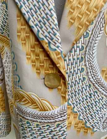 Splendide blazer vintage LOUIS FÉRAUD 53%soie satinée t.44