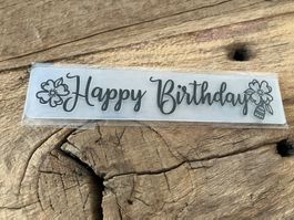 Neue Prägeschablone  schmal Happy Birthday / Geburtstag