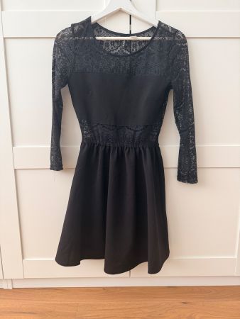 Abito pizzo manica lunga nero H&M taglia 36 usato