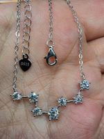 Collier argent avec diamants de moissanite 0,92 ct certifié