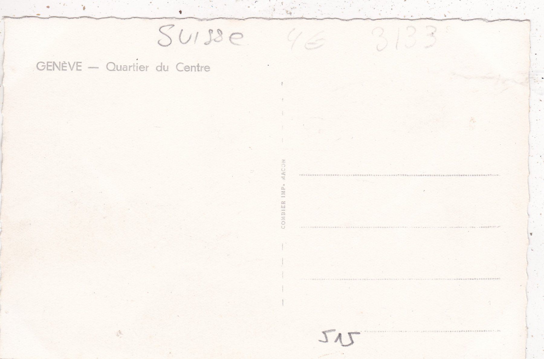 Cartes postales: Genève Quartier du Centre – D'occasion à Herisau par Lisegrat2008 1