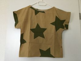 Coole Bluse camel/olivgrün mit Sternenmuster Gr. M Neu