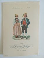 Kalender 1948 «Costumes Suisses», Hans Schaer, neuwertig