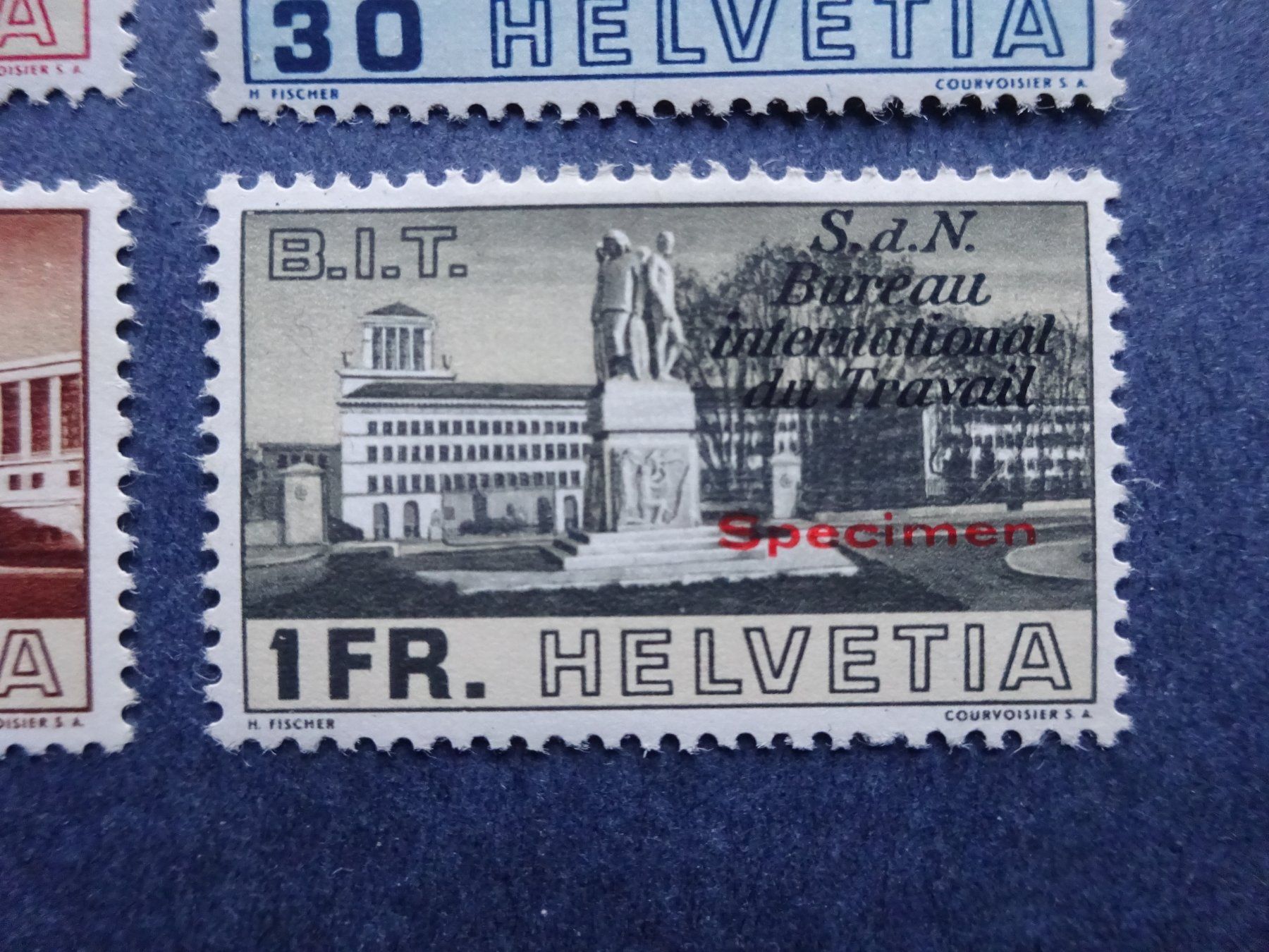 Tous les timbres: 1938 BIT 49 - 52 SPECIMEN postfrisch* - SELTEN- SBK2026 700 – D'occasion à Appenzell-Steinegg par adi1975 5
