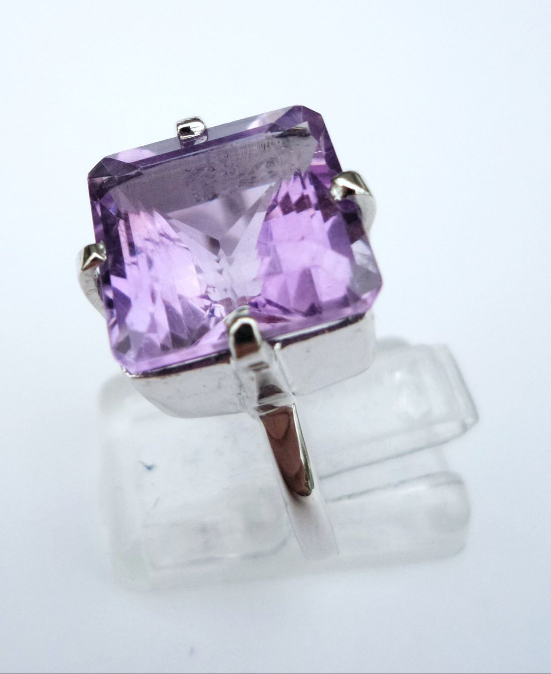 Ringe: Ring Silber mit grossem Amethyst Rechteckschliff neu – Neu (gemäss Beschreibung) aus Zürich von Bieter04 6