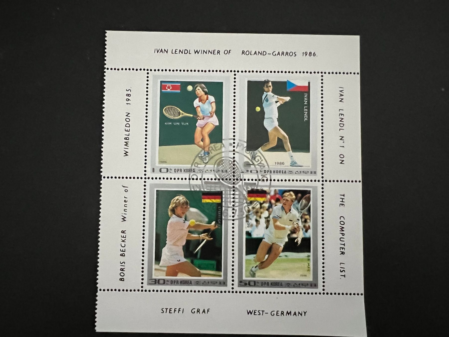 Tutti i francobolli: Korea 1986 Tennis gestempelt  (C564) – Usato da Hinwil venduto da Sidi4