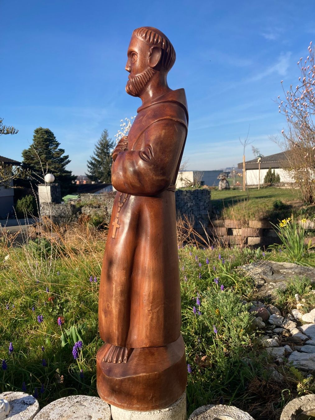 Sculture & Statue: Heiligenfigur Mönch Holz geschnitzt 8.5 Kilogramm – Usato da Subingen venduto da ArtBead 3