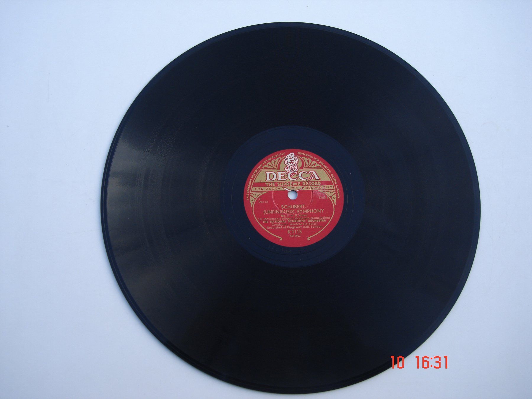 Dischi in vinile: Schellackplatten Schubert Symphony Nr.8 h-Moll Unvollendete – Usato da Aeschi SO venduto da abi1951 3