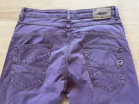 Please Damen Jeans Hose in Gr. S, Lila