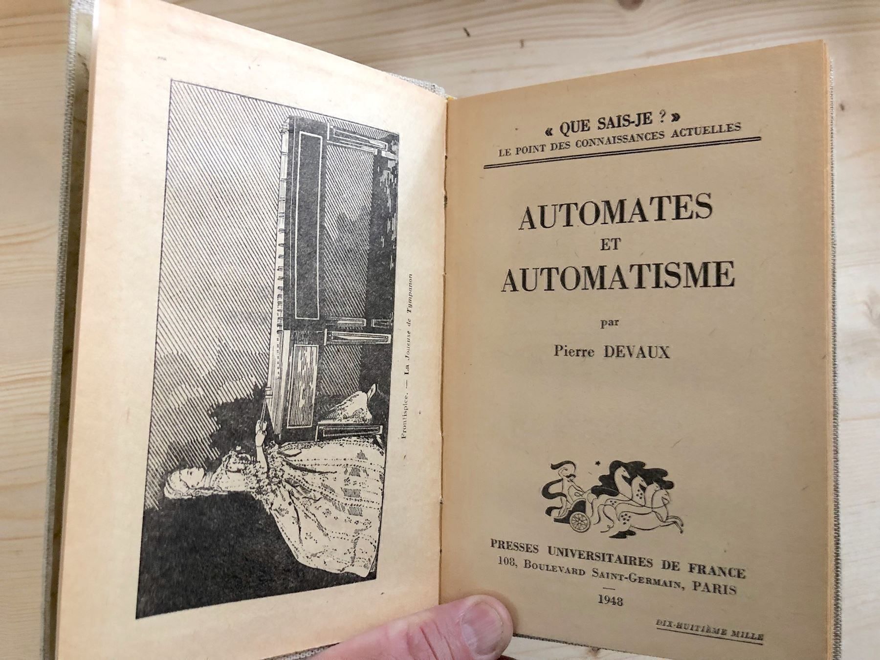 Libri: Pierre Devaux: Automates et Automatisme – Usato da Zürich venduto da allp 2