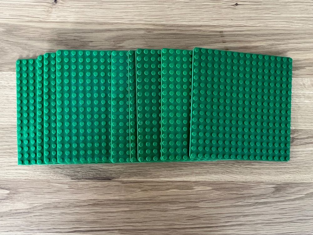 LATERN Baustein Grundplatten – 16 Stück, 12,5x25 Cm, Stapelbar & Kompatibel Mit Allen Marken