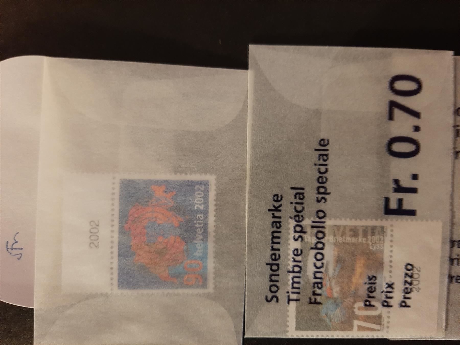 Tutti i francobolli: 2002 Diverse Briefmarken  Postfrisch – Nuovo (secondo la descrizione) da Affoltern am Albis venduto da Andrezc 2