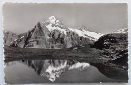 Das Wetterhorn spiegelt sich im Wasser