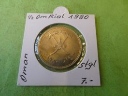 Oman 1980, 1/2 Rial     stgl.