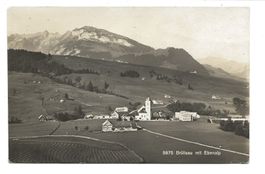 Brülisau (AI) Dorfpartie - Kirche - Schule - Ebenalp - 1923