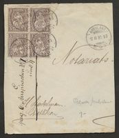 Briefteil Schweiz 1881  sitzende Helvetia Ambulant