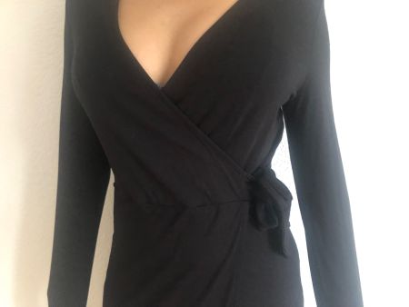 Surkana Schwarzes Wickelkleid, Gr. S,