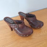 Sabots GLOBUS en Cuir Marron – Pointure 38 – Made in Italy
