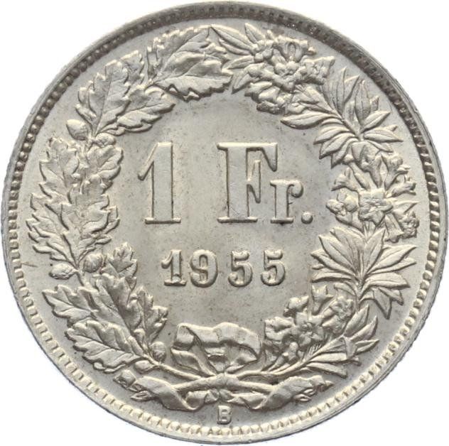 Alle Münzen: 1 Fr 1955 B ----------- PRACHTSTÜCK – Neu (gemäss Beschreibung) aus Knutwil von muenzen-oli