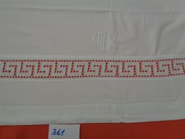 Oberleintuch mit Häkeleinlage - Vintage