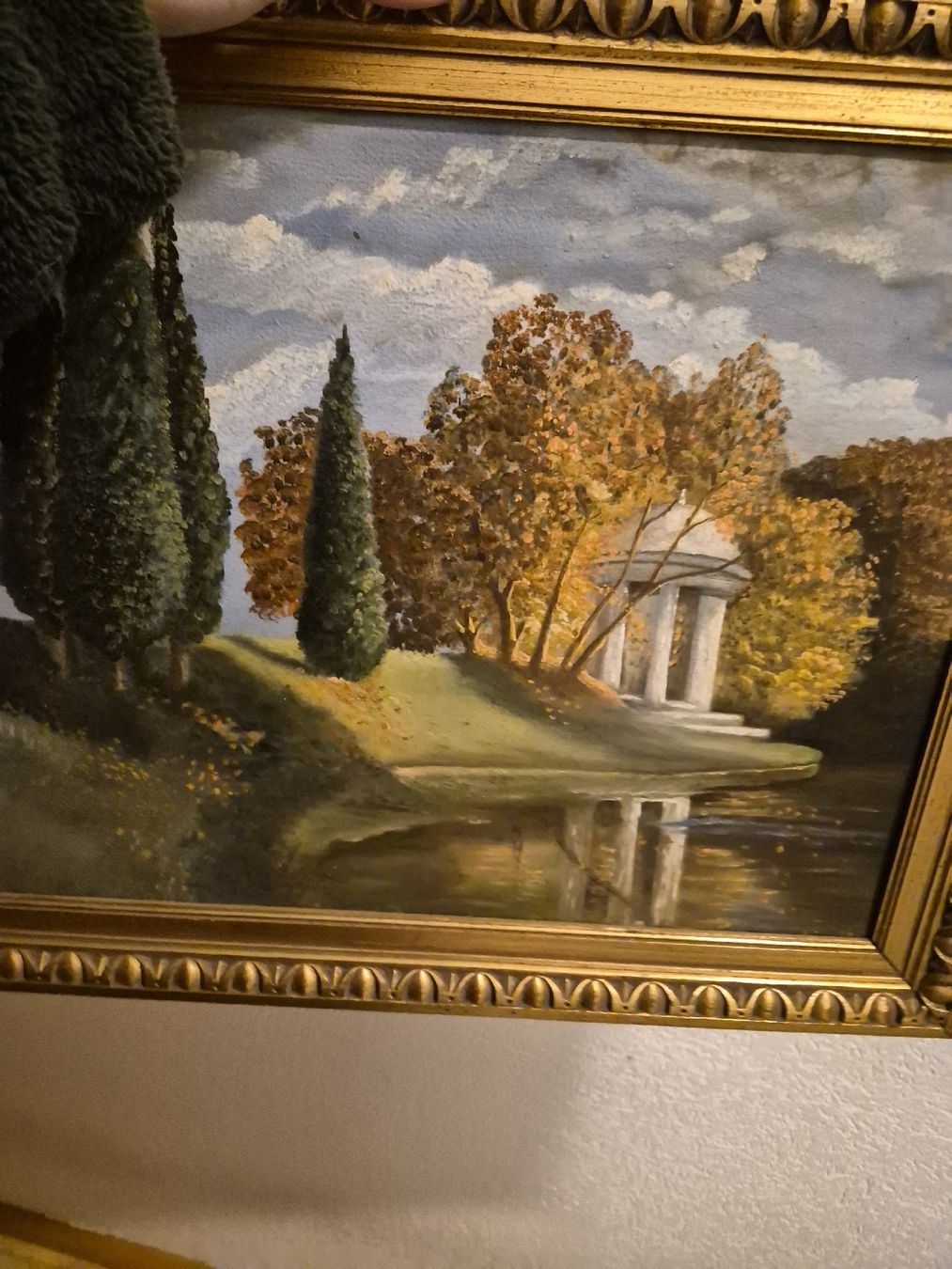 Dipinti: Ölgemälde Herbstlandschaft mit Tempel und See, antik – Usato da Frauenfeld venduto da mel_2gqy 3