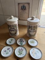 Apothekergläser und Wandteller floral 7tlg. Set