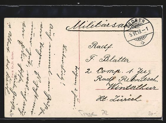 Cartes postales: Trogen, Strassenpartie bei der Kantonssc – D'occasion à Berlin par bartko-reher 1