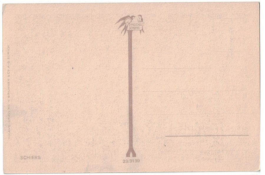 Ansichtskarten: Schiers, um 1920 (Mischol) – Gebraucht aus Frauenfeld von POML 1