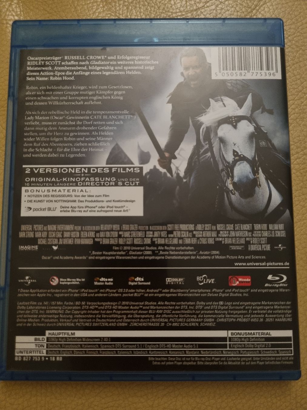 Tutti i DVDs: Blu-ray Robin Hood  – Usato da Thierachern venduto da rob_xm6d 1
