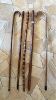 5 alte Spazierstöcke aus Holz