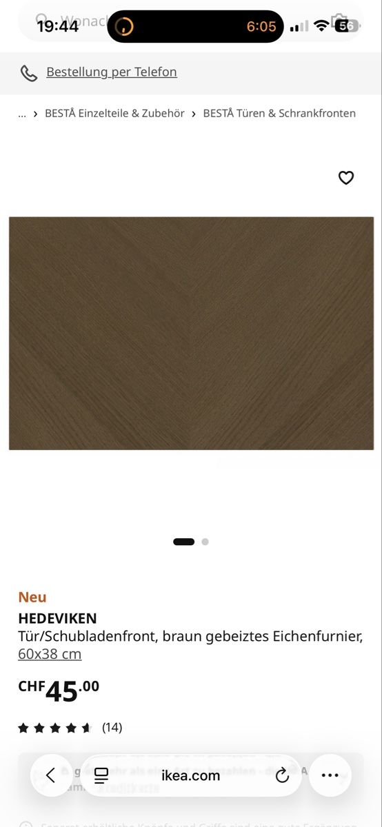 Ikea Porte: 3x Besta Tür Eichenfurnier – Nuovo (secondo la descrizione) da Hunzenschwil venduto da sofiasm3