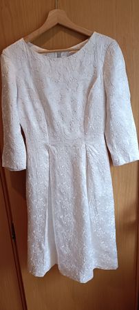 Abito bianco avorio elegante , vintagi,fatto da sartoria