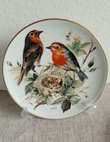 6er-Set Porzellan Vogel 22K Goldrand