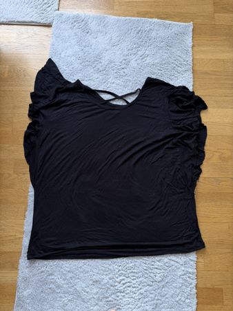 Schwarzes Sommer Top, Grösse 2XL/48-50, luftig leicht!