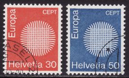 Satz SBK-Nr. 481-482 (Europa 1970) gestempelt