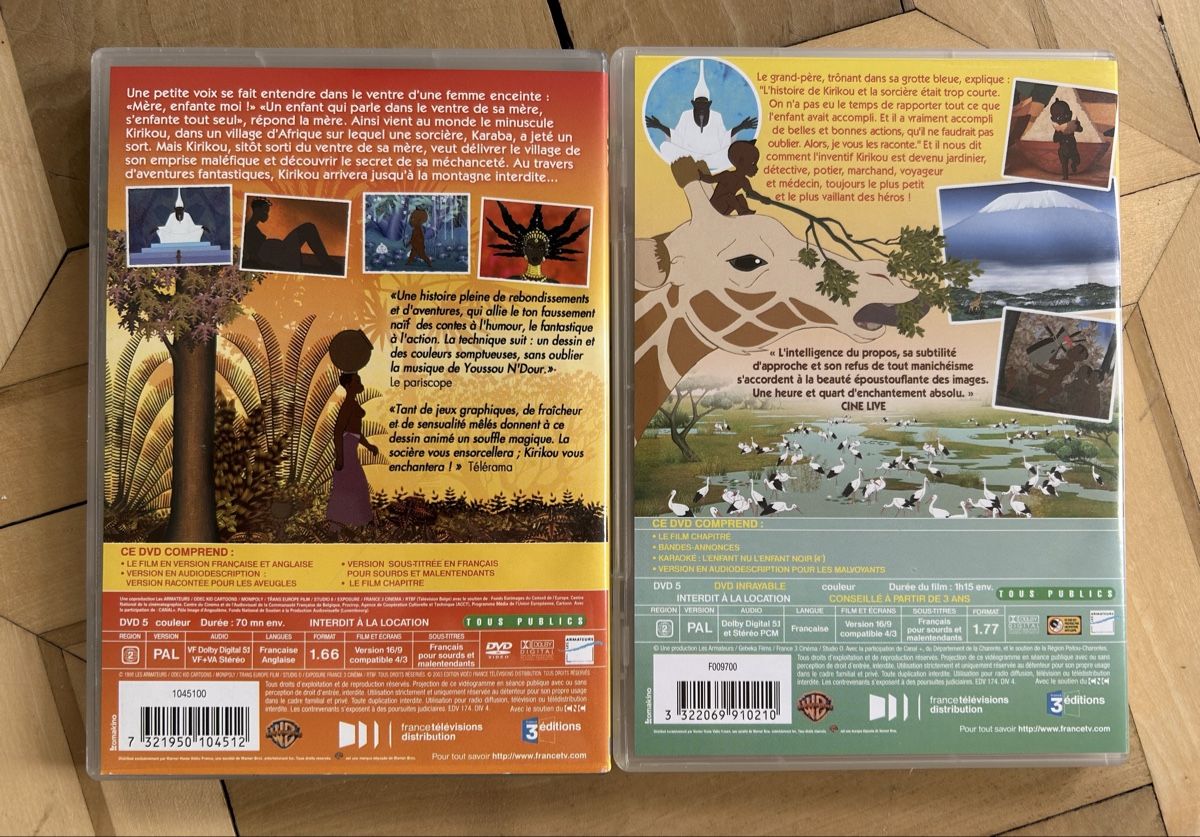 Tous les DVDs: 2 DVDs Kirikou – D'occasion à Zürich par Sophie0569 1