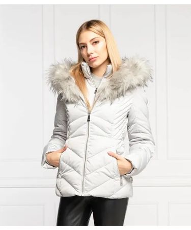 Guess echte Daunenjacke mit Pelz, Gr. S, wie neu!