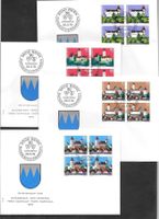 4 FDC Pro Patria 1979 Serie Viererblöcke ET 25.5.1979