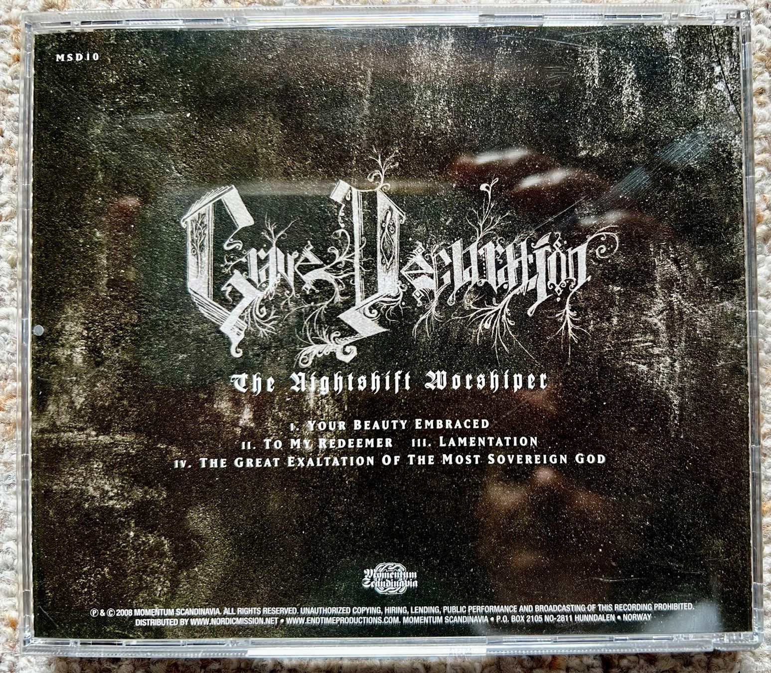 CD: CD Grave Declaration – The Nightshift Worshiper TOP lim.850 – Usato da Unterseen venduto da vinylmore 2