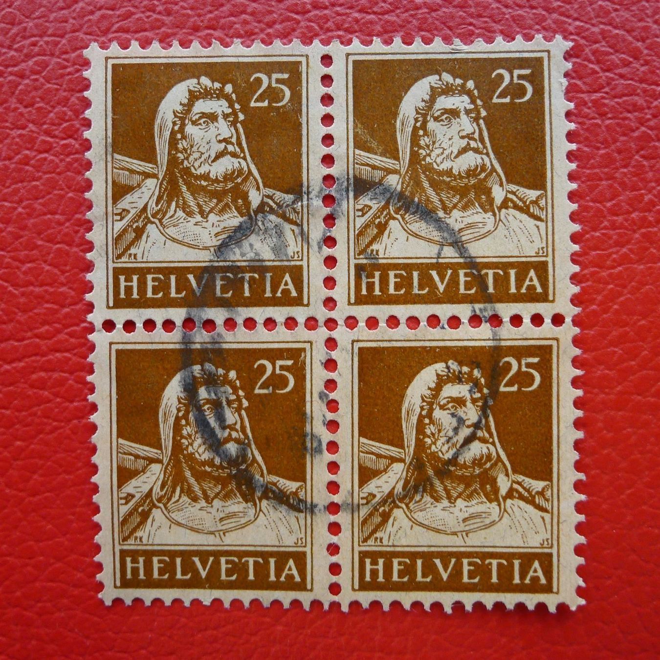Tutti i francobolli: 1925: Nr.175 im Viererblock gestempelt, Kat: 20.- – Usato da Sursee venduto da Luzernerraute