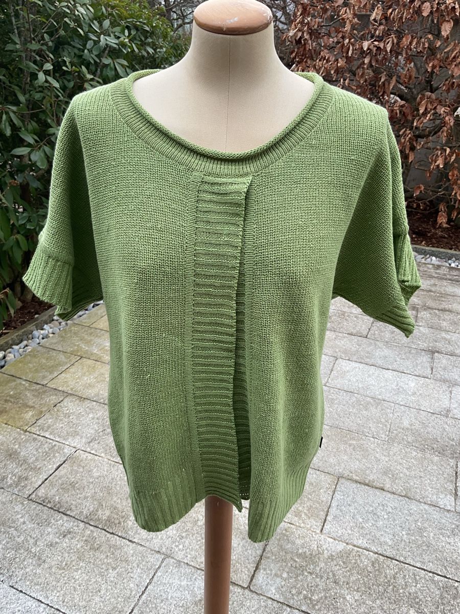 Maglioni & Felpe: Kurz Arm Linen/Cotton Strick Pullover L Lindengrün – Nuovo (secondo la descrizione) da Wil ZH venduto da RiccardaWegmann