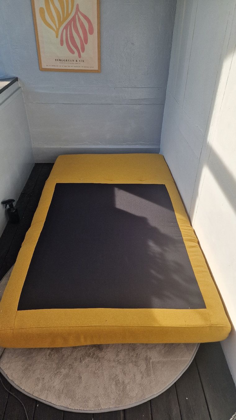 Sofas: 1.5er Sofa / Daybed senfgelb Stoff – Neu (gemäss Beschreibung) aus goldach von seegoldi13 1