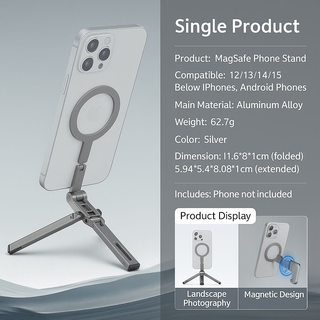 Treppiedi & Teste: Mini Trépied Téléphone Portable Magnétique support magsafe – Nuovo e nell'imballaggio originale da Morges venduto da DigiAC 4