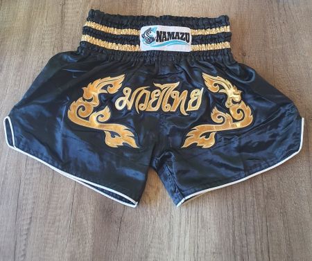 Namazu Muay Thai Shorts Schwarz Gold Grösse s neu