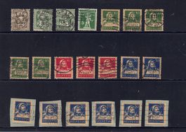 lot de 20 timbres perfins