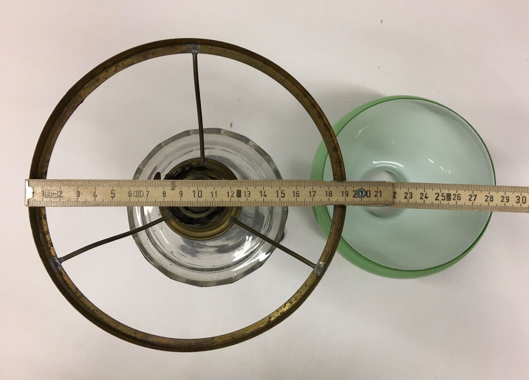 Lampade: Petrollampe Kosmos Brenner Milchglasgrün – Usato da Olten venduto da ELHANDEL 8