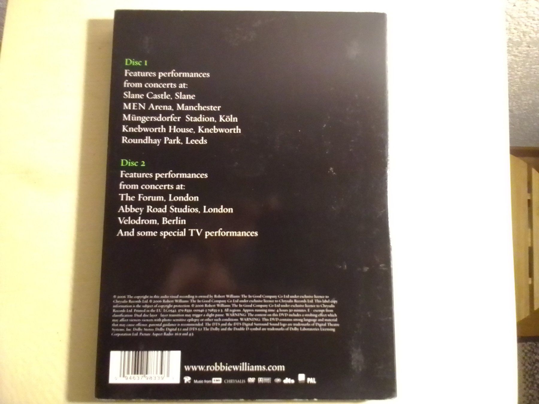 Tutti i DVDs: Robbie Williams - And Through It All Live 1996-2006 – Usato da Brittnau venduto da Zibu 1