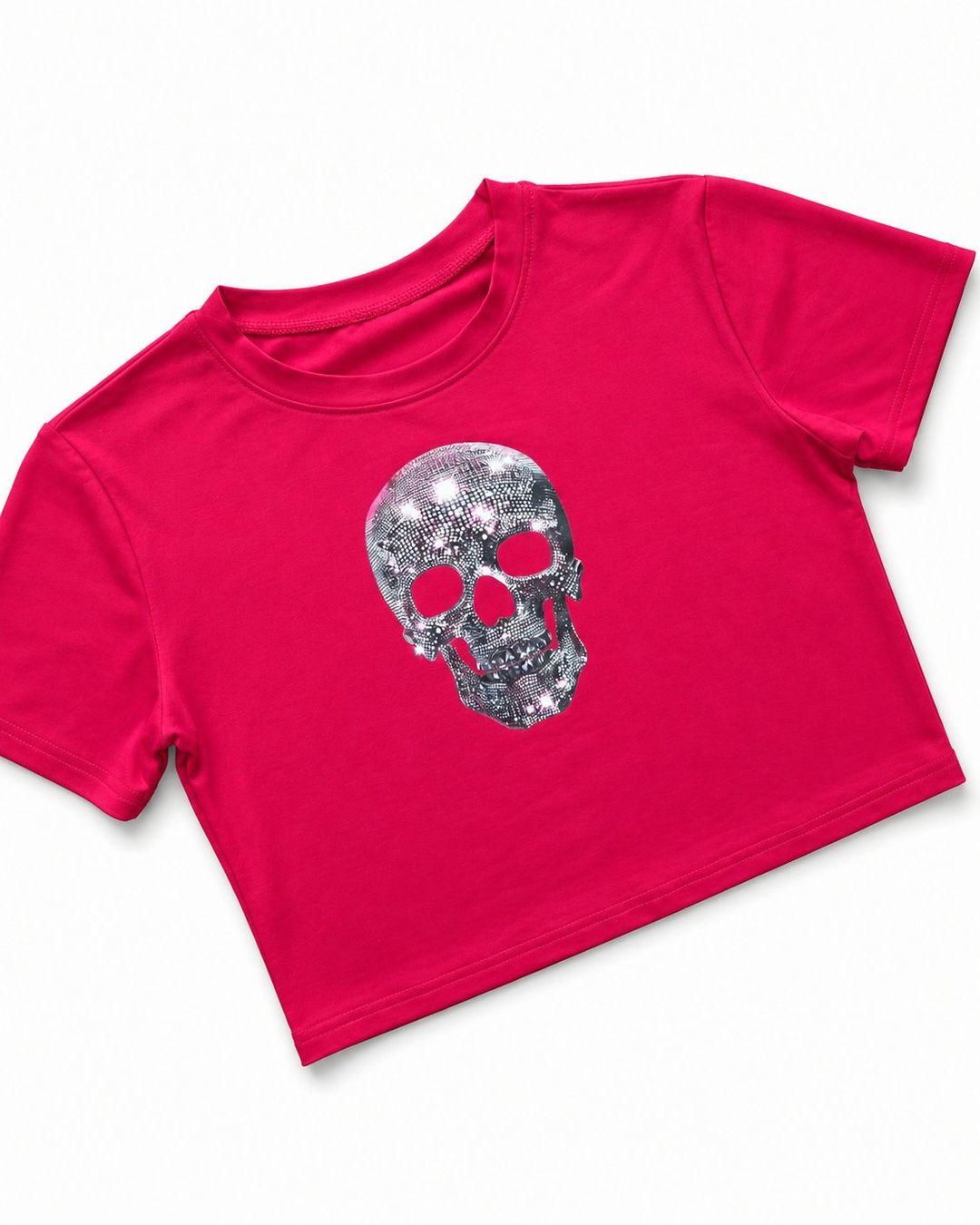 T-shirt: Rotes Crop Top Gr. M mit Totenkopf – Nuovo (secondo la descrizione) da Fully venduto da VaneaSelection 3